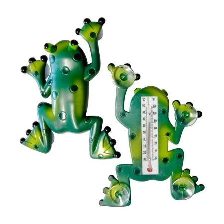 Термометр уличный оконный 17,9*23,6см пластик ЛЯГУШКА для крепления на стекло (72/144)