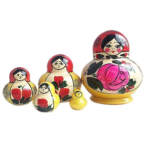 Матрешка 5-ти кукольная 8*5см дерево традиционная Фонарик (1)