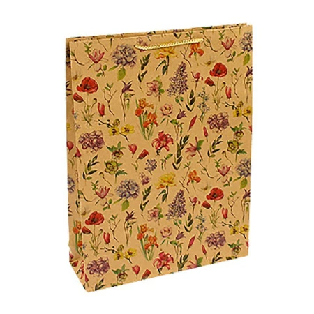 Пакет крафт 33*45*10см вертикальный Городские цветы 22/1010 (12/180)