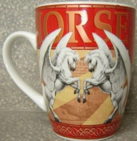 Кружка 400мл фарфор (бочка Мистические кони) Кружка 400мл фарфор (бочка Мистические кони)