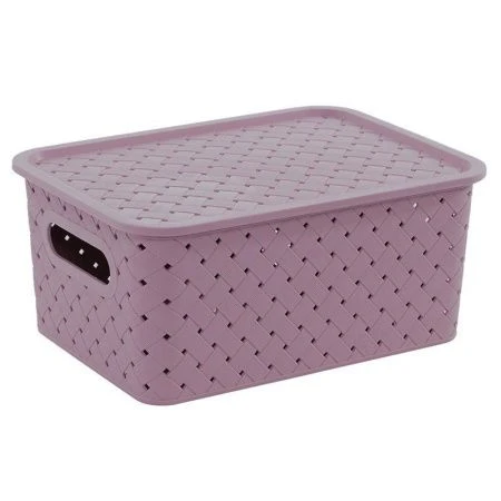 Корзинка 3л 235*173*105мм пластик БЕРЕСТА сирень с крышкой (16)