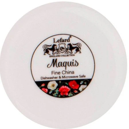 Чайный набор 2пр фарфор МАКИ на 1 персону 500мл черный (18)