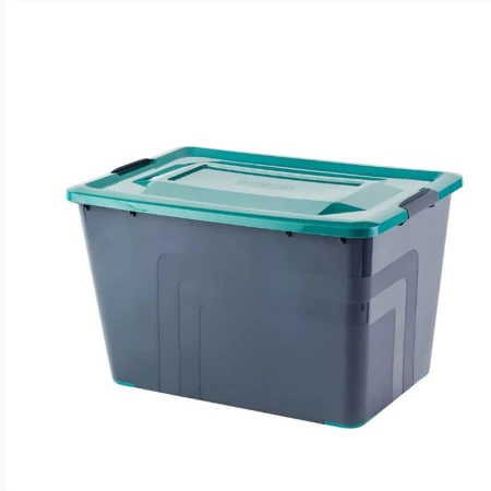 Ящик для хранения 52л пластик BERGEN FJORD с лотком вулканический базальт (4)