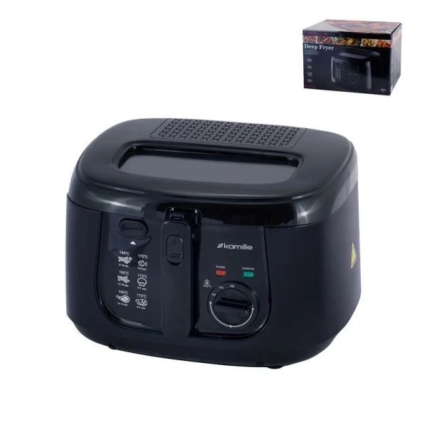 Фритюрница электрическая пластик 1800Вт корзина для жарки 2,5л алюминий АП арт.6810 (4)