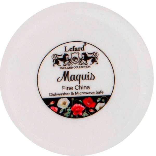 Чайный набор 2пр фарфор МАКИ на 1 персону 500мл черный (18)