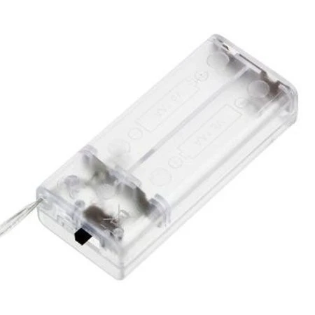 Гирлянда эл 2м с насадками Зеленая елка  , 10LED, шампань, пост.свеч., ПВХ прозр., 2хАА  СНОУ БУМ