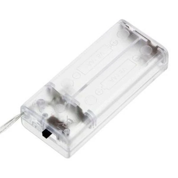 Гирлянда эл 2м с насадками Зеленая елка  , 10LED, шампань, пост.свеч., ПВХ прозр., 2хАА  СНОУ БУМ