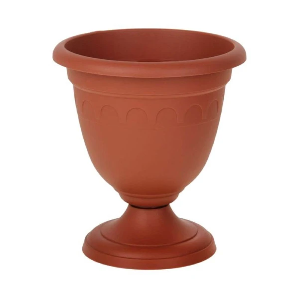 Вазон высокий 3л d22см пластик КОЛЫВАНЬ терракот (14) ап