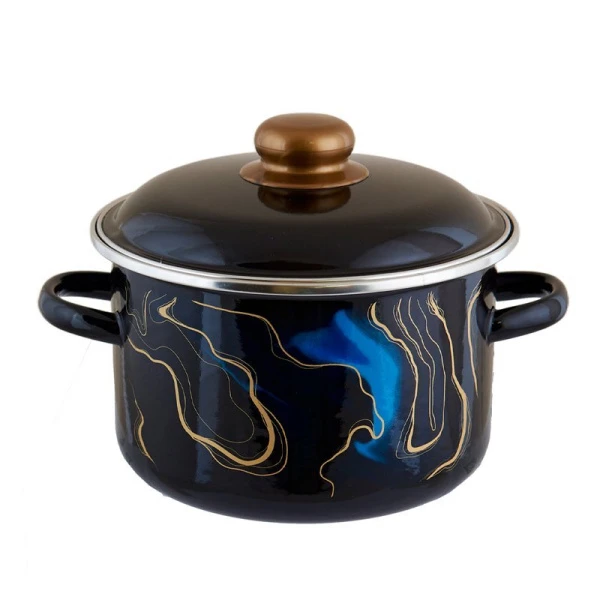 Кастрюля 5,5л эмаль Mirage цилиндрическая ТМ Appetite 1RD221М (4)