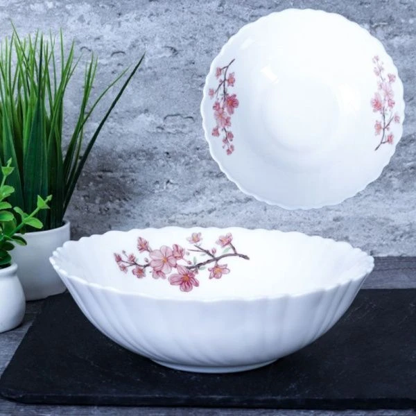 Тарелка глубокая 480мл 15,5см стеклокерамика САКУРА суповая TW-60 (7196) (6/72)