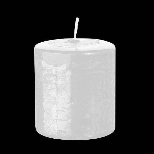 Свеча парафиновая цилиндрическая d7см h7см белая (8)