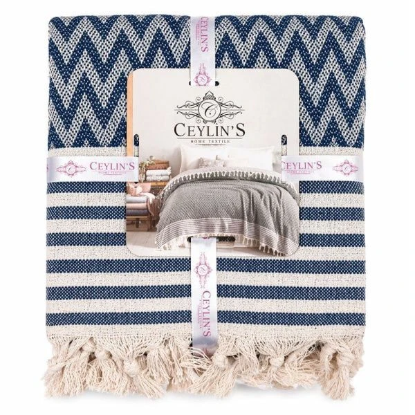 Покрывало жаккард 230*210 FAMILY индиго