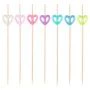 Шпажки для канапе 12см 100шт бамбук Сердца разноцветные в пакете PATERRA (50)