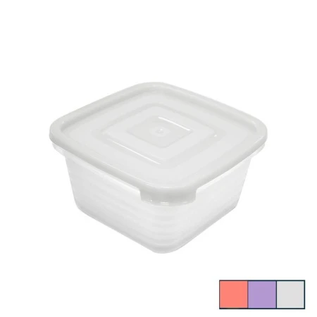 Контейнер пищевой СВЧ 450мл 12*12*6см пластик УНИКО квадратный С208 (52)