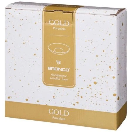 Салатник 1000мл 22*6см фарфор Gold (16)