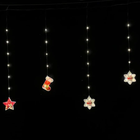 Гирлянда эл. Бахрома Снеговики и снежинки 3*0,85м 110LED холодный белый 8 реж шнур 1м UV4 цв.уп (50 Гирлянда эл. Бахрома Снеговики и снежинки 3*0,85м 110LED холодный белый 8 реж шнур 1м UV4 цв.уп (50