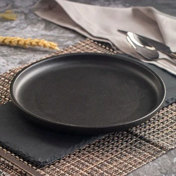 Тарелка мелкая 21см фарфор ROCK BLACK десертная DM8022 (6)