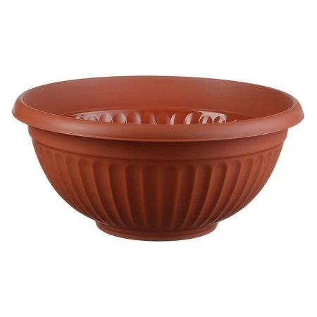 Кашпо-миска 50см пластик ЛИВИЯ терракот (1)