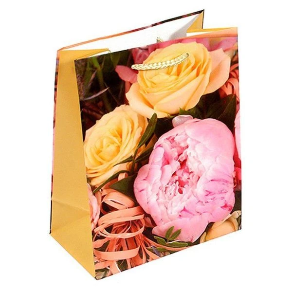 Пакет бумажный 18*23*10см Цветочное суфле (12/144)