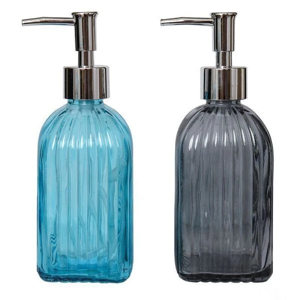 Дозатор для жидкого мыла 400мл стекло прозрачный цветной XSF-450TR (48)