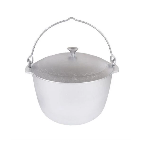 Котел походный 12л алюминий с крышкой ровное дно (3)