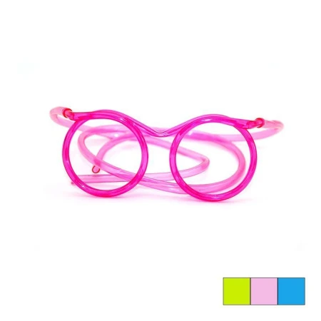 Трубочки-очки для коктейля 3цвета пластик JC-14920 (288)