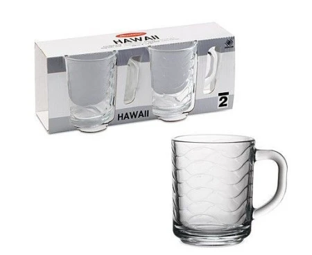 Набор кружек 2пр 250мл стекло ГАВАИ
