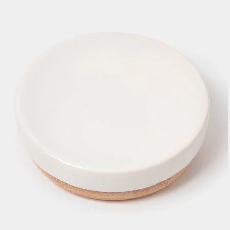 Набор для ванной "Эко" 4 предмета (мыльница. дозатор для мыла, 2 стакана), цвет белый   6851678