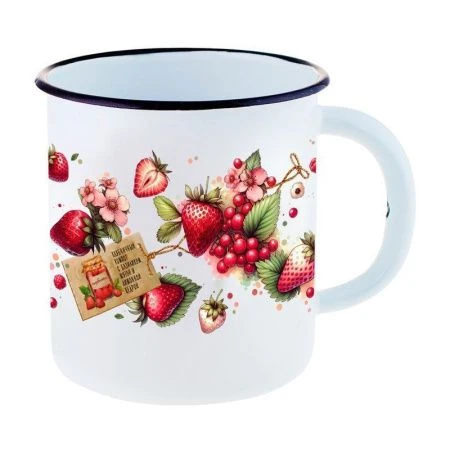 Кружка 1л эмаль ЯГОДКИ ТМ Appetite (12)