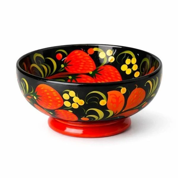 Розетка для варенья 10*4см дерево с хохломской росписью (1)