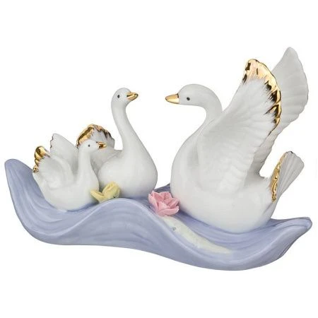 яяяФигурка Лебеди 19*6*13см фарфор (16)