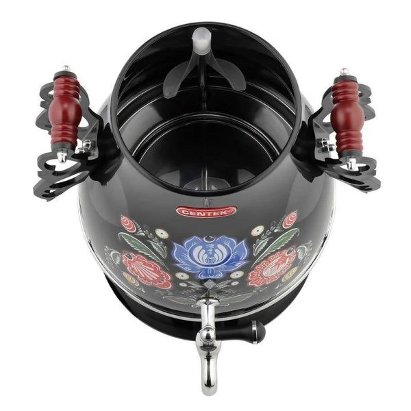 Самовар электрический 2100Вт черный 4л поддерж. t+LED индикатор, керам.чайник СТ-0091 B (2)