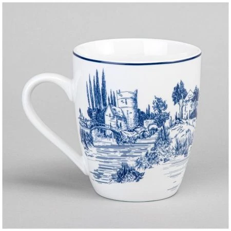 Кружки набор 4шт 380мл фарфор Novel на  дерев. подставке (6) HJCNB-1546S4B Кружки набор 4шт 380мл фарфор Novel на  дерев. подставке (6) HJCNB-1546S4B