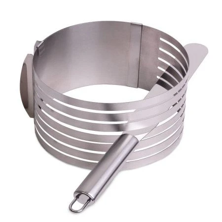 Форма-слайсер регулируемая 15*22 см нерж.сталь с отверстием для нарезки и ножом (7788)