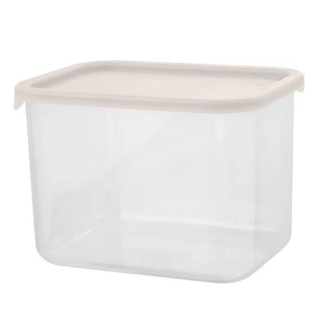 Банка для сыпучих продуктов 1л 140*105*97мм пластик Sugar&Spice прямоугольный с гибкой крышкой латте (16)