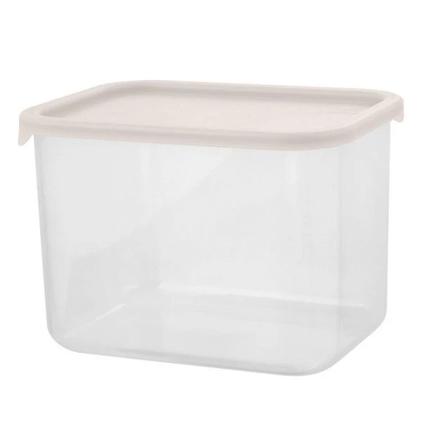 Банка для сыпучих продуктов 1л 140*105*97мм пластик Sugar&Spice прямоугольный с гибкой крышкой латте (16)