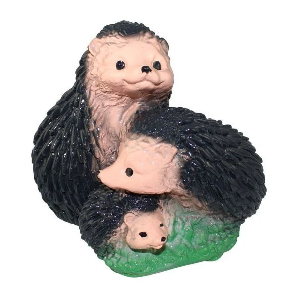 Фигура садовая ЕЖИКИ семья 24см гипс