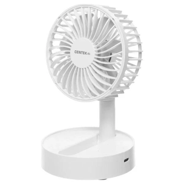 Вентилятор настол.беспроводной  Centek CT-5044 4Вт d10 см 3 скор. USB-кабель Type-C таймер (60)  (