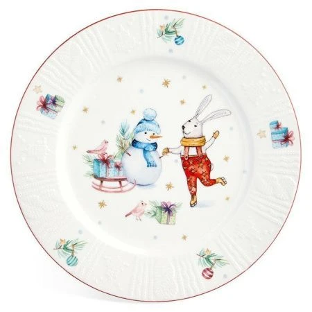 Тарелки мелкие набор 2шт 20см фарфор Winter Story десертные (18)