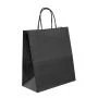 Пакет бумажный с кручеными ручками 22*25*12см черный (250)
