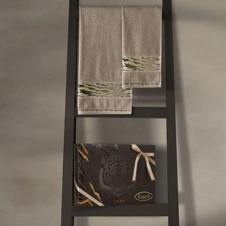 Набор полотенец махровые 2пр 50*90/70*140см Karna IVORY (Кофейный)