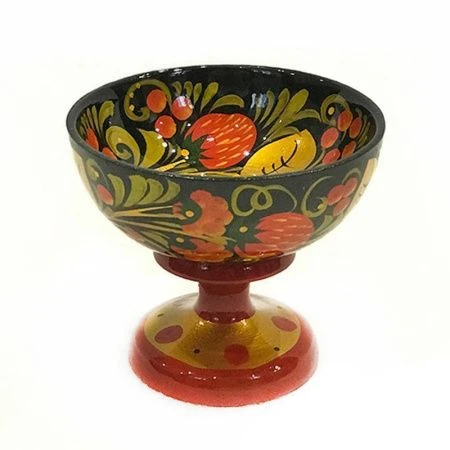 Креманка 9*8см дерево с хохломской росписью (1)