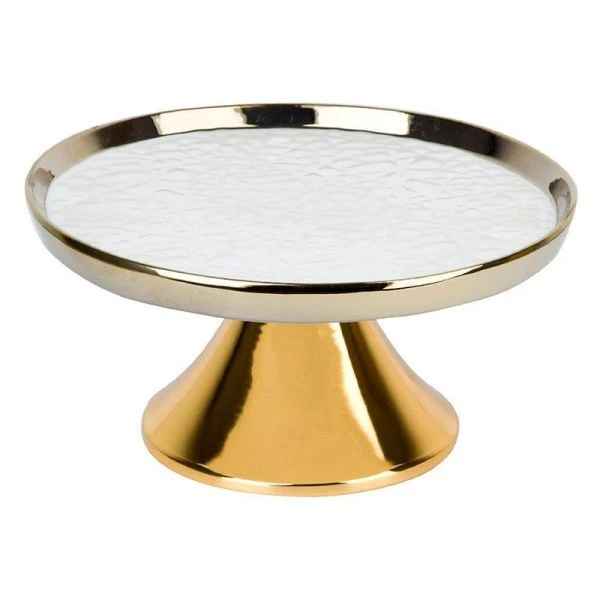 Тортовница 24*11,5см фарфор МАРШМЕЛЛОУ на ножке подар.уп. (12)