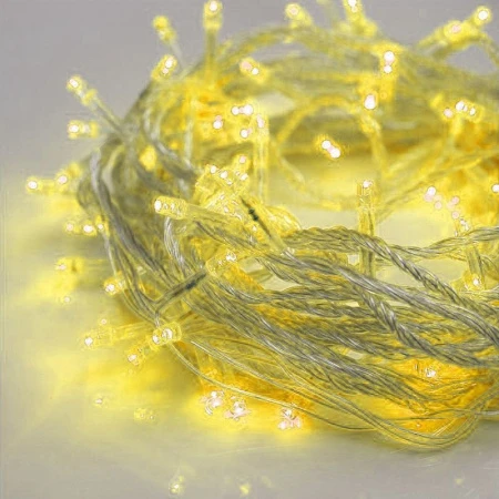 Гирлянда эл. 3,5м (50 светодиодов, прозрач.провод) (желтая) JC-6445 (100)