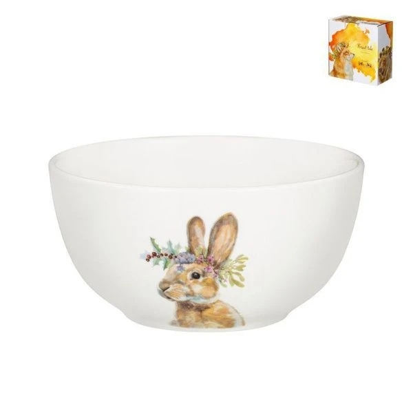 Салатник 15*7,6см фарфор ЛЕСНАЯ СКАЗКА. ЗАЯЦ (24)