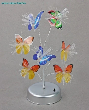 Лампа настольная букет бабочки 7шт. 34*11см 430246