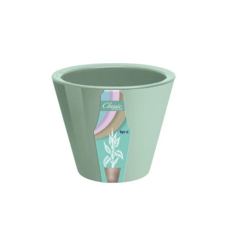 Кашпо 3л 16,5*19,5см пластик КЛАССИКА нефрит (16)