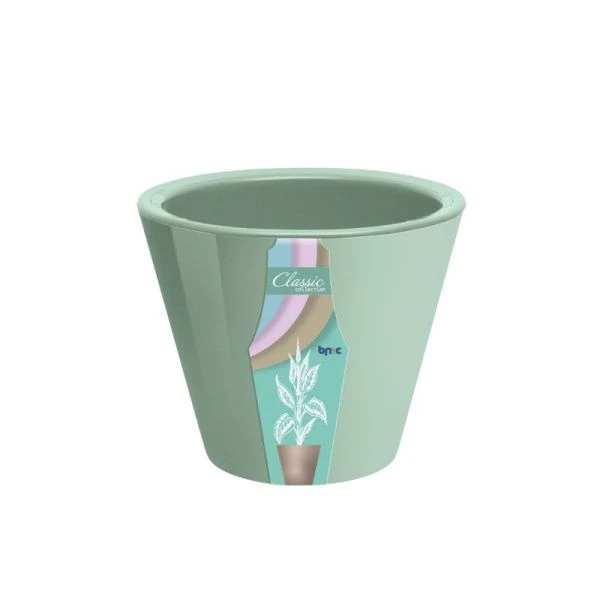 Кашпо 3л 16,5*19,5см пластик КЛАССИКА нефрит (16)