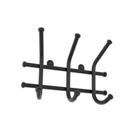 Вешалка 3 крючка настенная 23*8*16,5см металл НОРМА коричневая (10)