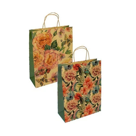 Пакет крафт 32*42*14см вертикальный Цветочный микс 22/FA23 (6/96)